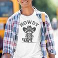 Cowboy Raccoon Howdy Graphic Unisex Youth T-Shirt - Fun Animal Design