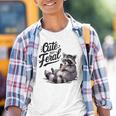 Cute Panda Raccoon Youth T-Shirt - Playful Trash Critter Theme