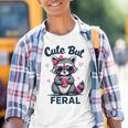 Cute Raccoon Graphic Youth T-Shirt - Funny Summer Style for Women