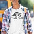 Raccoon Animal Print Graphic Grey Youth T-Shirt | Small