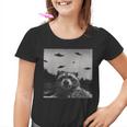 Alien UFO Raccoon Youth T-Shirt - Unique Cosmic Gift for Kids
