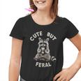Cute Sarcastic Raccoon Youth T-Shirt - Feral Style Small Graphic