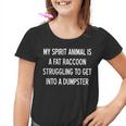 Fat Raccoon Graphic Youth T-Shirt - Fun & Sarcastic Joke Tee