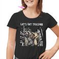 Let's Get Trashed Youth T-Shirt - Fun Raccoon & Opossum Beer Theme