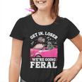 Get In Loser We’Re Going Feral Raccoon Opossum Meme Graphic Youth T-Shirt