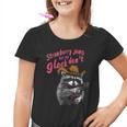 Raccoon Graphic Youth T-Shirt - Quirky Strawberry Theme
