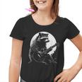 Raccoon Guitarist Youth T-Shirt - Musical Moonlight Fun