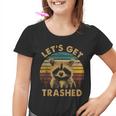 Raccoon Lovers Adorable Animal Let's Get Trashed Small Graphic Youth T-Shirt