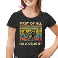 Retro Angry Raccoon Graphic Youth T-Shirt – Playful Delight