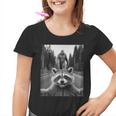 Scared Raccoon Selfie With Sasquatch Bigfoot Raccoon Graphic Youth T-Shirt