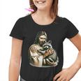 Vintage Youth T-Shirt - Jesus Hugging Raccoon Graphic for Raccoon Lovers