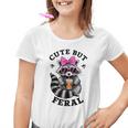 Colorful Raccoon Graphic Youth T-Shirt | Cute But Feral Vibe