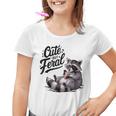 Cute Panda Raccoon Youth T-Shirt - Playful Trash Critter Theme