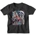 3 Raccoon Moon Youth T-Shirt - Funny Cursed Meme Design