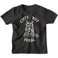 Cute Sarcastic Raccoon Youth T-Shirt - Feral Style Small Graphic