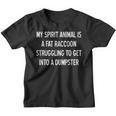 Fat Raccoon Graphic Youth T-Shirt - Fun & Sarcastic Joke Tee