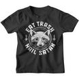 Gothic Raccoon Graphic Youth T-Shirt - Edgy Design
