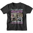 I'm Not Part Of The Problem Raccoon Meme Bootleg Graphic Youth T-Shirt