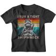 Raccoon Captain Youth T-Shirt - Vintage Shipwreck Graphic