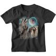 Raccoon Graphic T-Shirt for Youth - Moon Howling Design