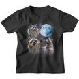 Raccoon Moonlight Howl Youth T-Shirt | Whimsical Graphic Tee