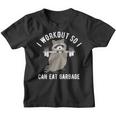 Raccoon Trash Panda Workout Youth T-Shirt | Fun Gym Graphic