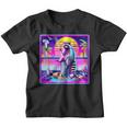 Vaporwave Raccoon Youth T-Shirt - Retro Synthwave Design