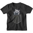 Youth T-Shirt with Cute Raccoon Pocket Graphic | Fun Wildlife Tee