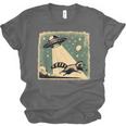 Alien Raccoon UFO Graphic Unisex T-Shirt | Vintage Design