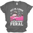Get In Loser We’Re Going Feral Raccoon Opossum Meme Unisex Jersey T-Shirt