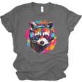 Raccoon Headphones T-Shirt - Unisex Vintage Retro Style
