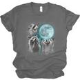 Raccoon Moon Howling | Unisex Jersey T-Shirt - Quirky Night Design