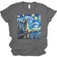 Raccoon Starry Night Art | Unisex T-Shirt | Van Gogh Inspired