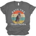Save The Trash Panda Unisex T-Shirt - Retro Sunset Raccoon Design