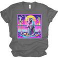 Vaporwave Raccoon Retrowave Synthwave Raccoon Meme Unisex Jersey T-Shirt
