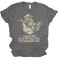 Vintage Raccoon Unisex T-Shirt - Funny Overstimulated Cowboy - Small Adult