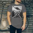 Alien UFO Raccoon Unisex T-Shirt - Unique Sci-Fi Top