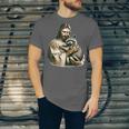 Jesus Hugging Raccoon Unisex T-Shirt - Vintage Distressed Style