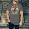 Save The Trash Panda Unisex T-Shirt - Retro Sunset Raccoon Design