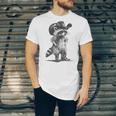Raccoon Cowboy Unisex T-Shirt - Humorous Graphic Design Tee