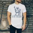 Stay Trashy Raccoon Halloween Unisex T-Shirt - Fun & Quirky Tee