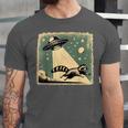 Alien Raccoon UFO Graphic Unisex T-Shirt | Vintage Design