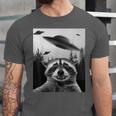 Alien UFO Raccoon Unisex T-Shirt - Unique Sci-Fi Top