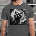 Raccoon & Alien UFO Vintage Tee - Unisex Fun Shirt For Raccoon Fans