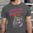 Raccoon Themed Unisex T-Shirt - Fun Strawberry Jam Design