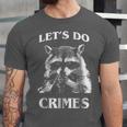 Raccoon Trash Racoon Let's Do Crimes Cute Animals Men Unisex Jersey T-Shirt