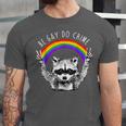 Raccoon Unisex T-Shirt - Fun LGBTQ Pride Rainbow Tee