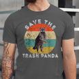 Save The Trash Panda Unisex T-Shirt - Retro Sunset Raccoon Design