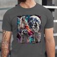 Three Racoon Moon Unisex T-Shirt – Humorous Cursed Meme