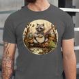 Vintage Cottagecore Aesthetic Raccoon Banjo Unisex T-Shirt
